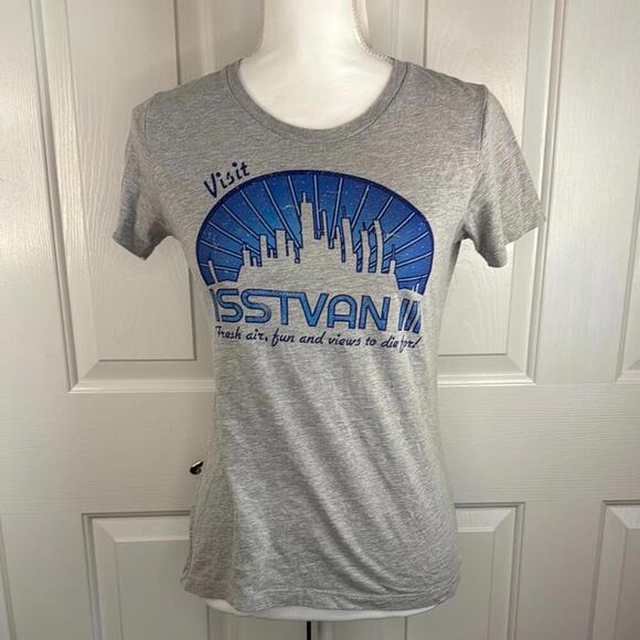 Next Level Apparel Tops - Visit ISSTVAN III Warhammer 40K Horus Heresy Gray Graphic T-Shirt